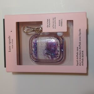 Kate Spade New York AirPods case Liquid Glitter Lilac New in Box